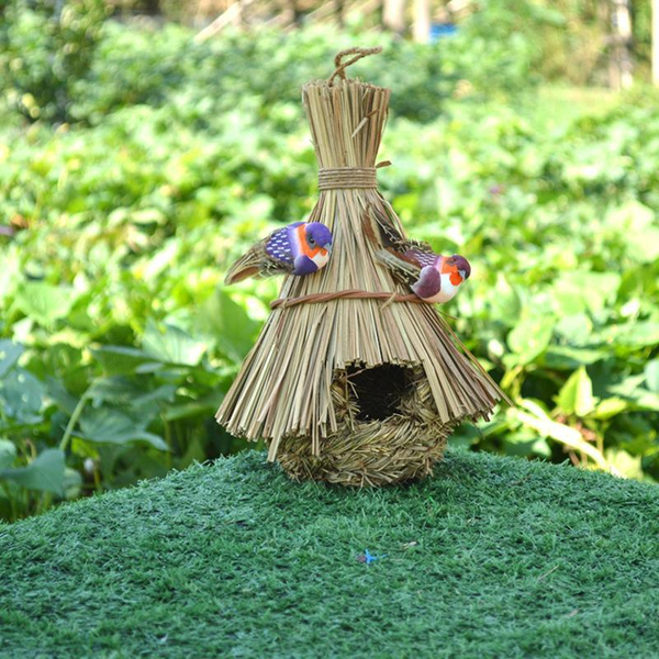 Qttie Bird Nest Breeding Box House Bed Cage Hut Cave Canary Finch Budgie Parrot Teepee Bird Cages