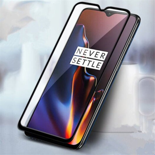 Tempered Glass Film For Oneplus 7 / 6T 2Pcs Black Screen Protectors