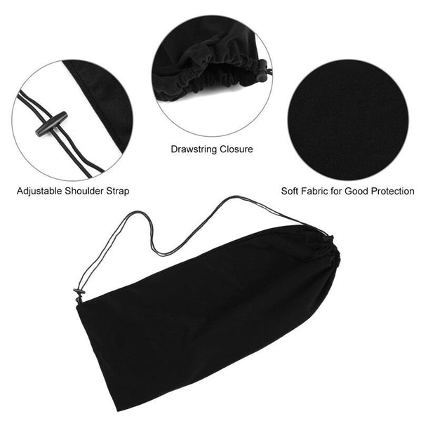 Tennis Racquet Cover Bag Soft Fleece Storage Case Racket Black