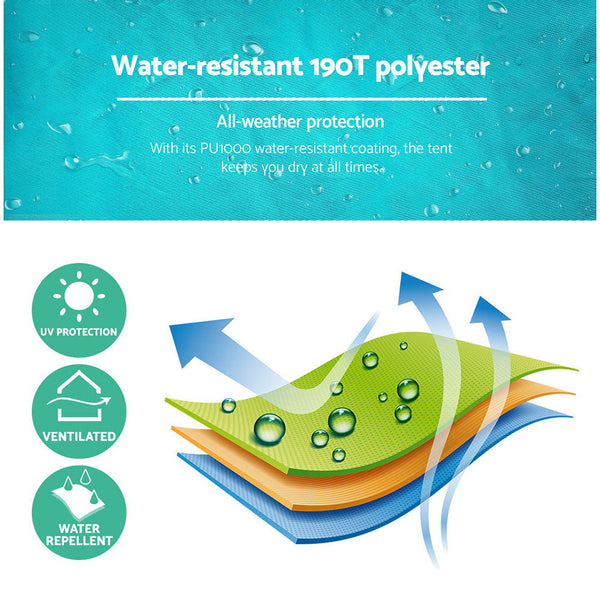 Weisshorn Pop Up Beach Tent Camping Portable Sun Shade Shelter Fishing Pop Up Beach Tents