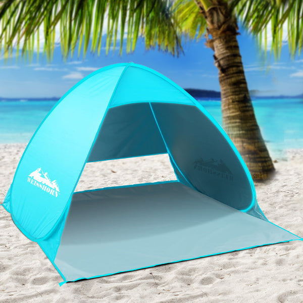 Weisshorn Pop Up Beach Tent Camping Hiking 3 Person Sun Shade Fishing Shelter Pop Up Beach Tents