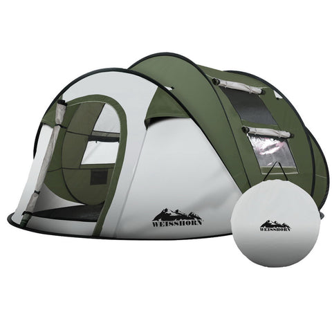 Weisshorn Instant Up Camping Tent 4-5 Person Pop Tents Family Hiking Beach Dome