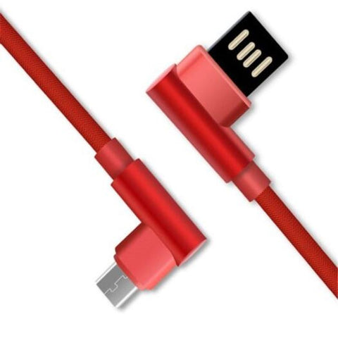 The Android Double Elbow Multi Function Data Cable Red