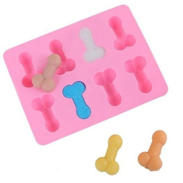 The 8 Even Taste Silicone Cake Chocolate Biscuits Ice Tray Mold Pink Sugarcraft & Chocolate Moulds