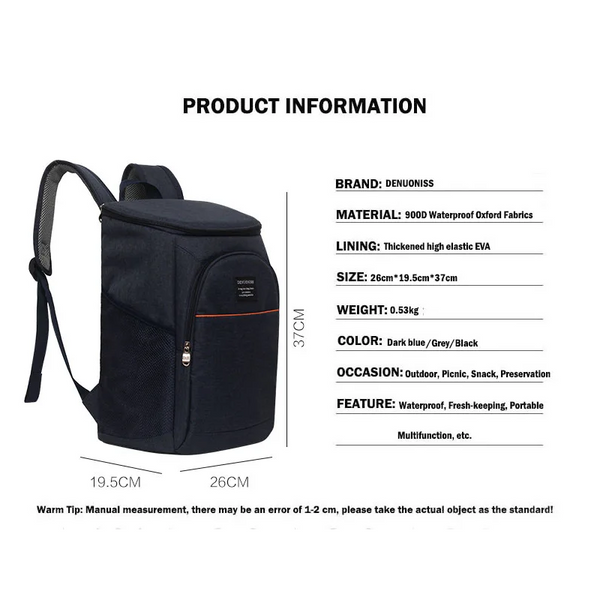Bags 20L Thermal Summer Thickened Cooler Bag Insulated Picnic Backpack