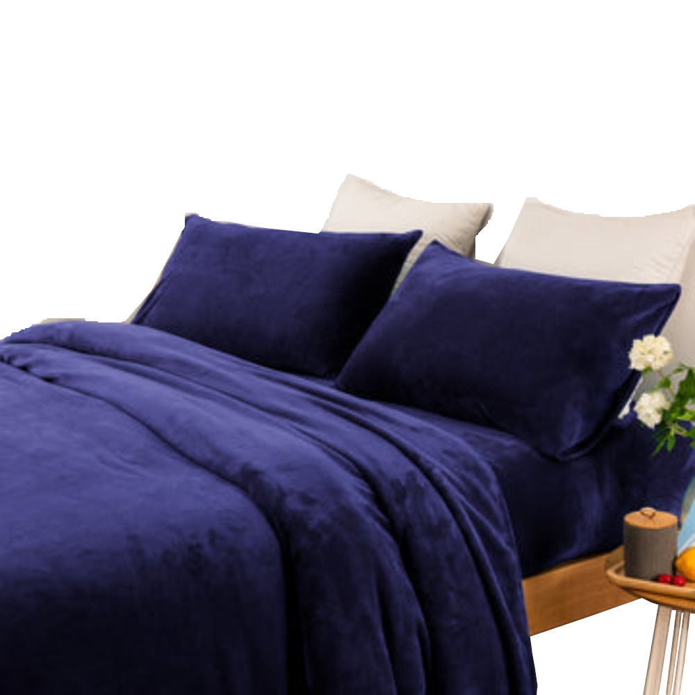 Thermal Microplush Sheet Set Queen Midnight Sheets