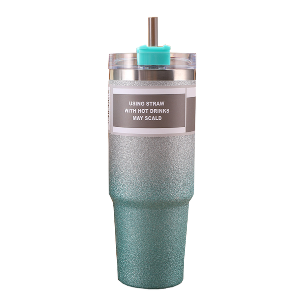 Vacuum Flasks & Mugs Thermal Stainless Steel Insulation Cup With Straw Gradient Colour Mug