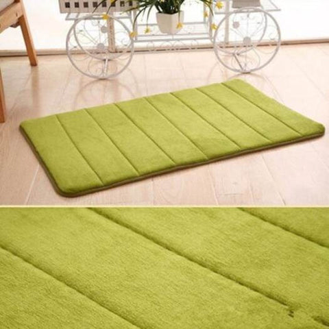 Thick Memory Foam Mat Water Absorbent Non Slip Bath Pad Home Doormat Fern Green Bath Mats Rugs & Toilet Covers