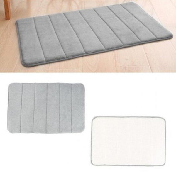 Thick Memory Foam Mat Water Absorbent Non Slip Bath Pad Home Doormat Fern Green Bath Mats Rugs & Toilet Covers