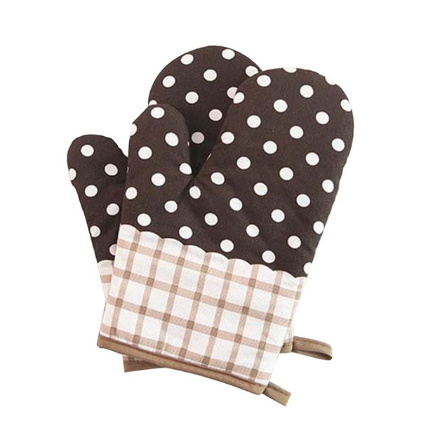Thickened Insulation High Temperature Microwave Oven Gloves Sandy Brown