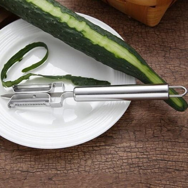 3-In-1 Stainless Steel Multi Function Vegetable Peeler Fruit Cutter Peeling Knife