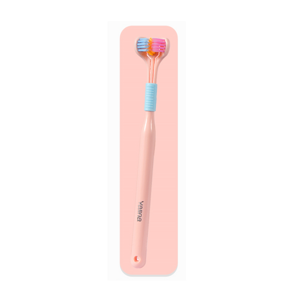 Three Sided Macaron Soft Bristle Triple Head Toothbrush Toothbrushes