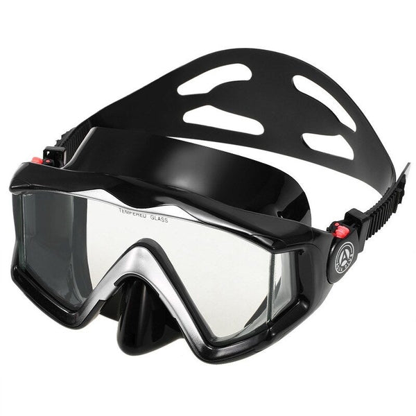 Three Panoramic Snorkeling Scuba Dive Mask Black1 Masks
