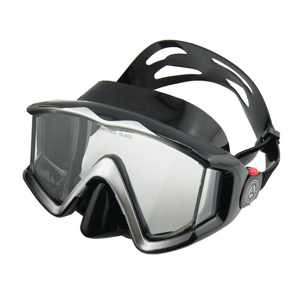 Three Panoramic Snorkeling Scuba Dive Mask Black1 Masks
