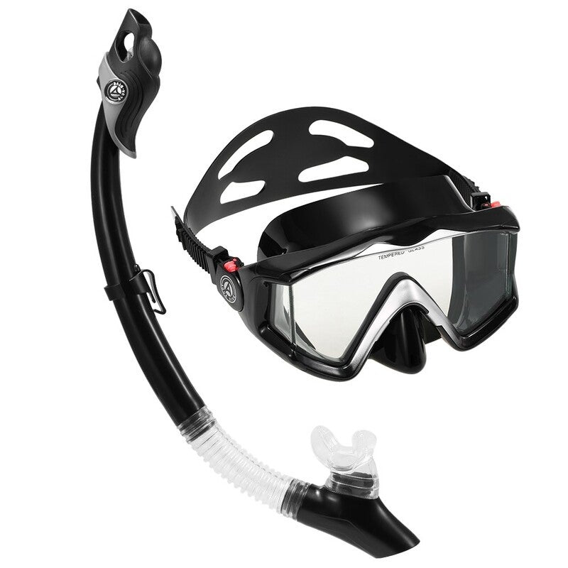 Three Panoramic Snorkeling Scuba Dive Mask Black2 Masks