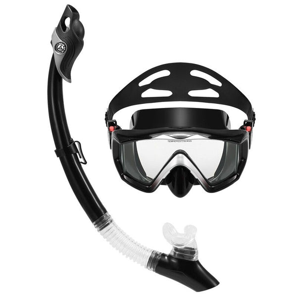Three Panoramic Snorkeling Scuba Dive Mask Black2 Masks