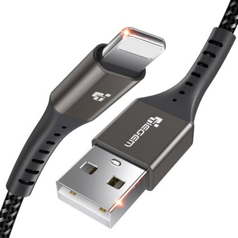 2A Usb Cable Fast Charging Cord For Iphone Gray 100Cm