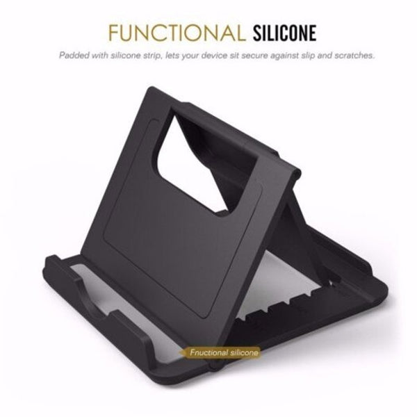 Desk Phone Holder For Iphone Universal Stands Foldable Black