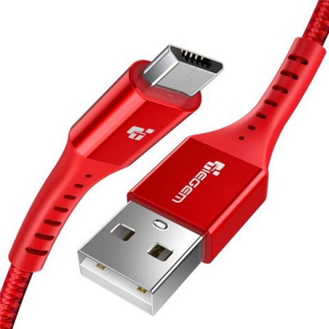 Micro Usb Cable 2.5A Fast Charging Data For Samsung Xiaomi Red 100Cm