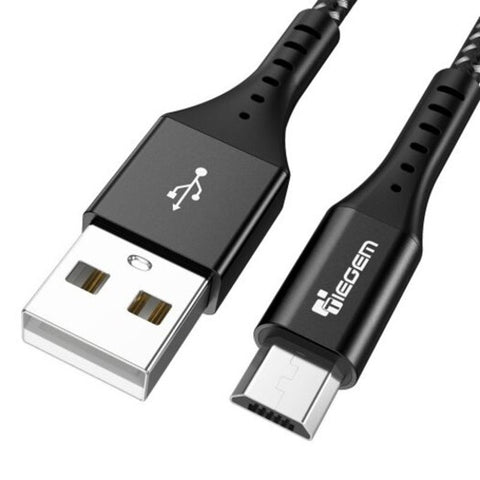 Micro Usb Cable Fast Charging Data Charge Cord Microusb Charger Twilight Black 30Cm