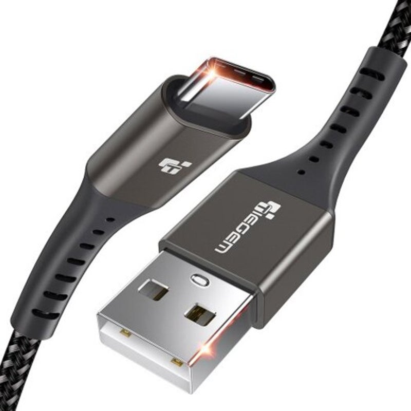 Usb Type C Cable Ubs 3A Fast Charging Sync Data Gray 30Cm Cables & Adapters