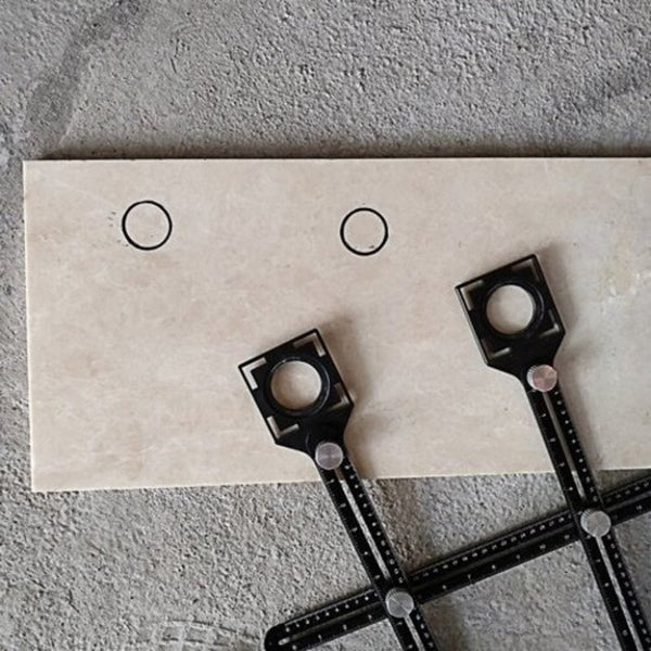 Tile Universal Opening Locator Multifunction Adjustable Punch Tool Black