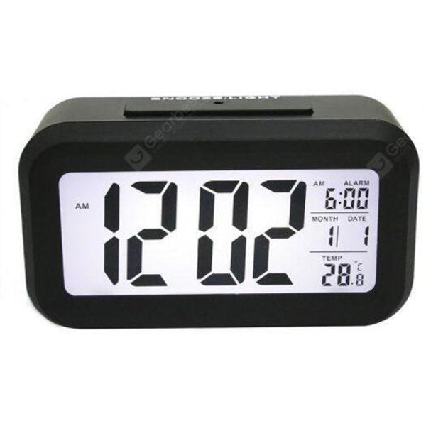 Timer Calendar Temperature Alarm Clock Black Alarm Clocks & Clock Radios