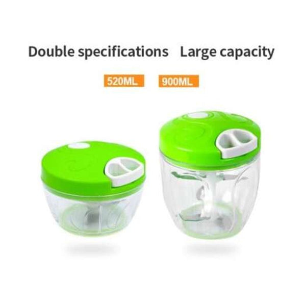 Manual Food Processor Chopper Blender Slicer 520Ml Peelers & Slicers