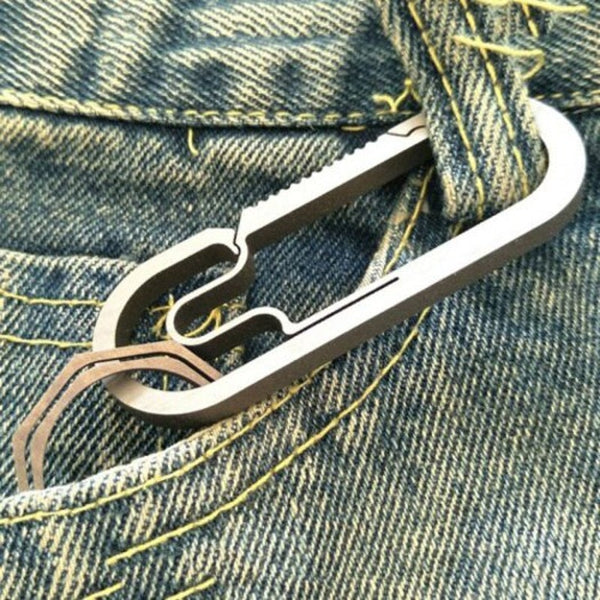 Titanium Keychain Car Waist Metal Quickdraw Silver Keyrings