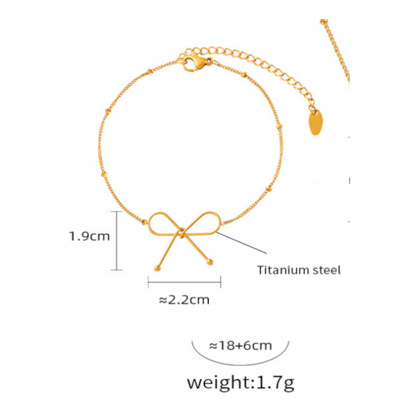 Titanium Steel Bow Bracelet Bracelets
