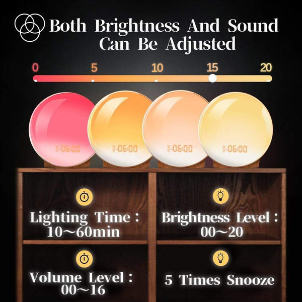 Elliptical Sunrise Alarm Clock Night Light Night Lights