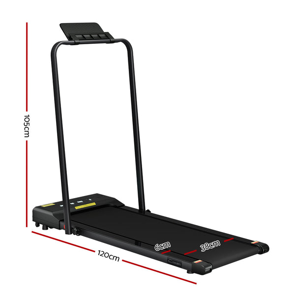 Everfit Treadmill Electric Walking Pad Home Gym Office Fitness 380Mm Black Treadmills