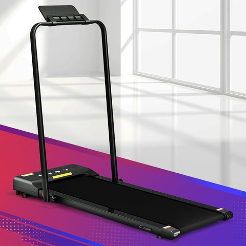 Everfit Treadmill Electric Walking Pad Home Gym Office Fitness 380Mm Black