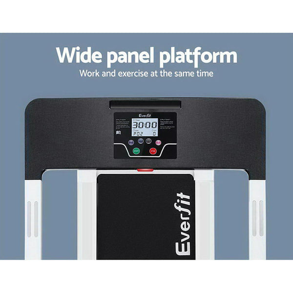 Everfit Electric Treadmill Home Gym Exercise Running Machine Fitness Equipment Compact Fully Foldable 420Mm Belt White Treadmills