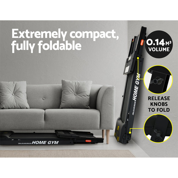 Everfit Treadmill Electric Fully Foldable Home Gym Exercise Fitness Black Treadmills