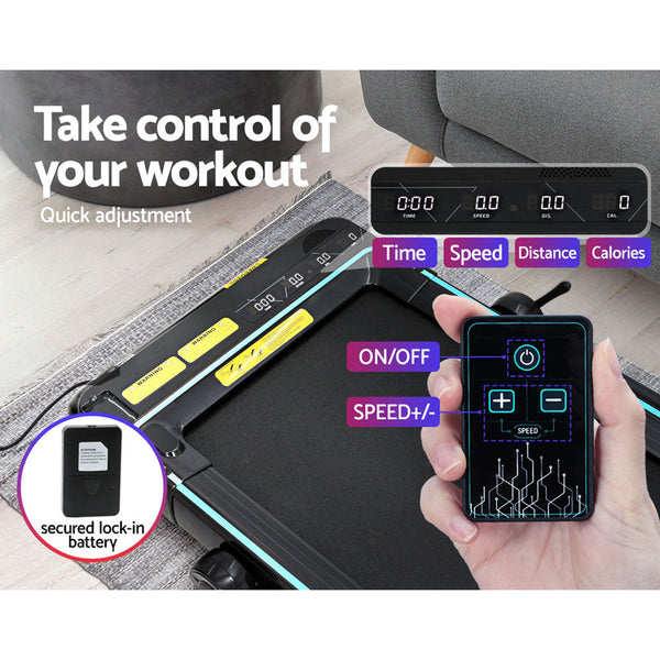 Everfit Treadmill Electric Walking Pad Home Office Gym Fitness Remote Control Treadmills