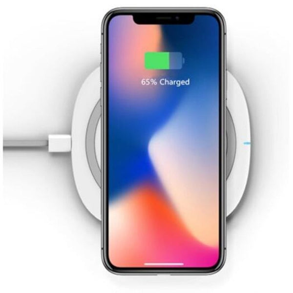 Qi Wireless Charger Pad Ultra Thin 10W Fast White Chargers & Cradles