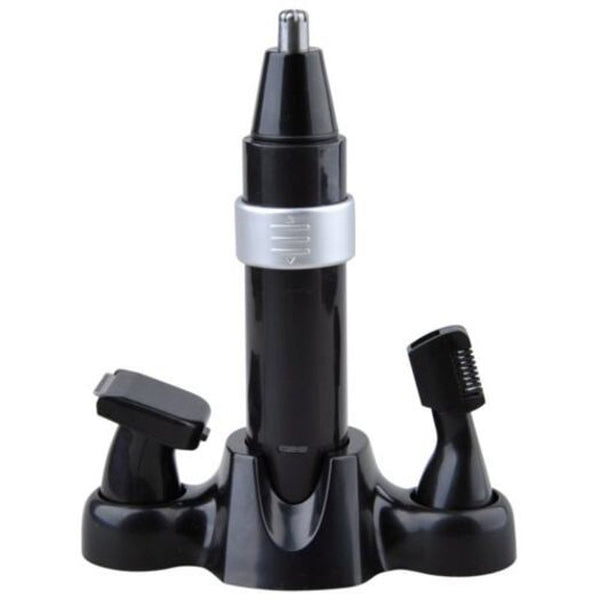 Rechargeable 3 In1 Nose Trimmer Men's Personal Grooming Kit Hair Removal Face Eyebrow Ear Black And Silver Clippers & Trimmers