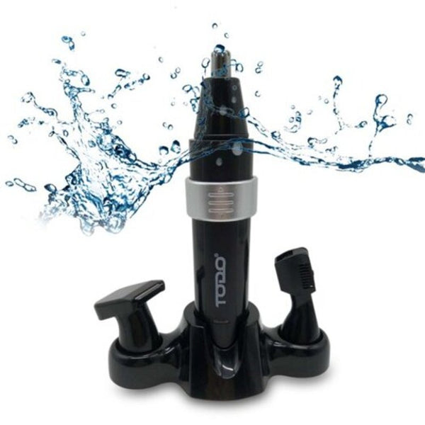 Rechargeable 3 In1 Nose Trimmer Men's Personal Grooming Kit Hair Removal Face Eyebrow Ear Black And Silver Clippers & Trimmers