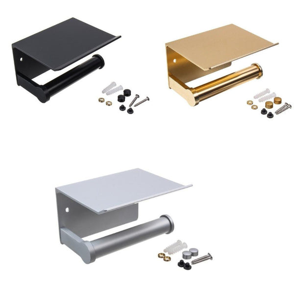 Metal Toilet Paper Holder With Shelf Bathroom Storage Toilet Paper Holders & Storage