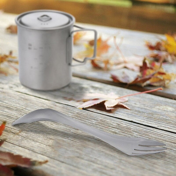 Camping Cooking Utensils Spoon Fork Picnic Outdoor Traveling Camping Cutlery Titanium Spork