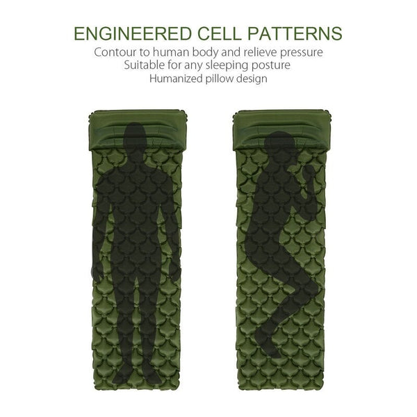 Ultralight Inflatable Sleeping Pad Deep Green Sleeping Mats