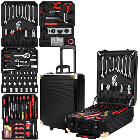 Giantz 816Pcs Tool Kit Trolley Case Mechanics Box Toolbox Portable Diy Set Bk