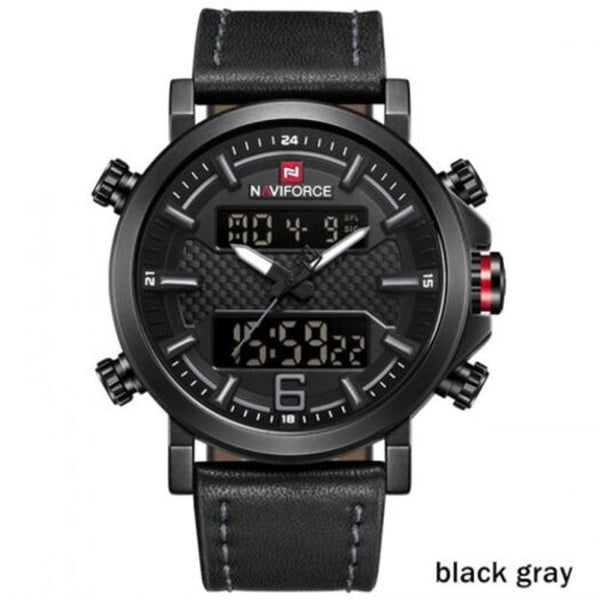 Veile Studios Top Luxury Brand Military Quartz Mens Led Date Analog Digital Fashion Sport Clock Black Gray Watches