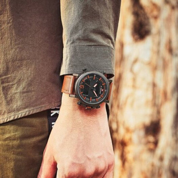 Veile Studios Top Luxury Brand Military Quartz Mens Led Date Analog Digital Fashion Sport Clock Black Gray Watches