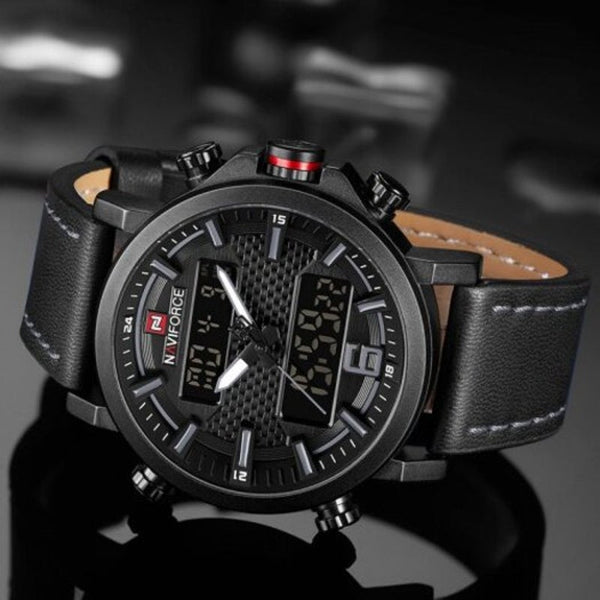 Veile Studios Top Luxury Brand Military Quartz Mens Led Date Analog Digital Fashion Sport Clock Black Gray Watches