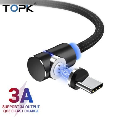 1M 3A Magnetic Usb Cable Fast Data Charging Cablemagnet Charger Micro Type 8 Pincable Black For