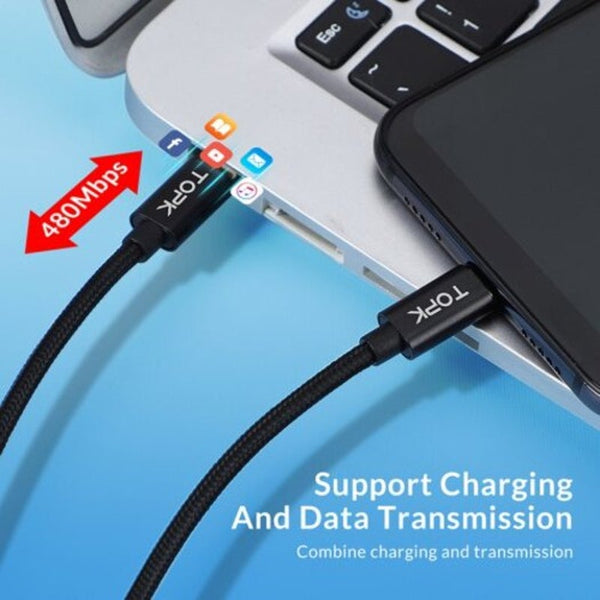An80 60W 3A Usb Type C Cable For Samsung Galaxy S10 Oneplus Pd Qc3.0 Fast Charging Red 1M