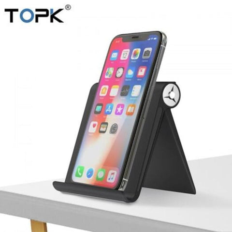 Phone Holder Stand For Iphone Foldable Mobile Tablet Desk Mount Black