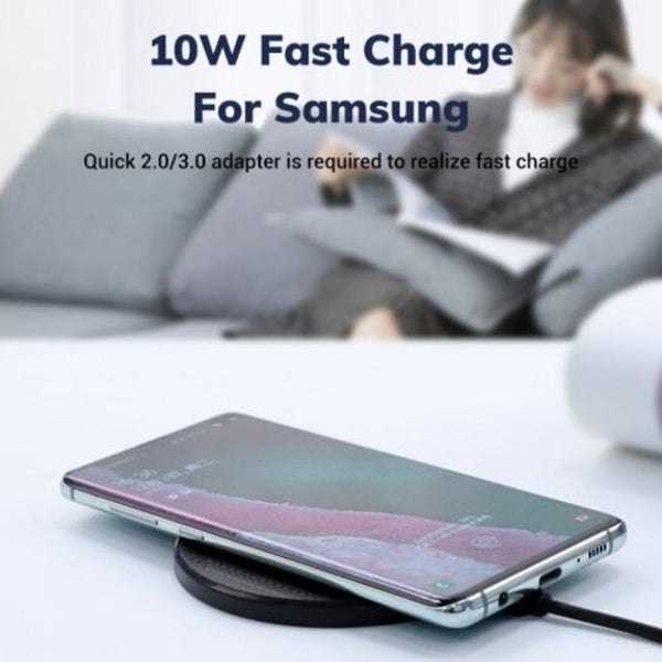 Wireless Charger For Iphone Xs Max 10W Fast Charging Pad Samsung Note 9 8 S10 Plus Black Chargers & Cradles